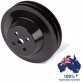 FORD FALCON MUSTANG WINDSOR 289 302 351W VEE BELT PULLEY AND BRACKET COMPLETE KIT SAGINAW POWER STEERING BLACK FINISH